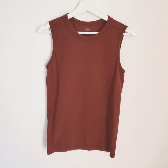 Uniqlo Tops - Uniqlo U Brown Cotton Tank Size S